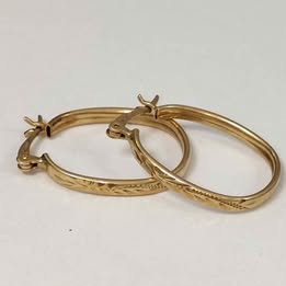 Arracadas con diseño 10k p 2.4gr