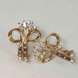 Aretes moñito 10k p4.2gr