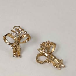 Aretes moñito 10k p4.2gr