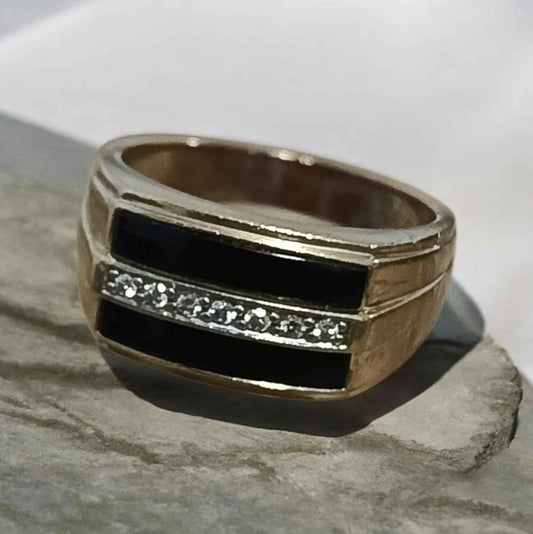 Oro anillo tipo sello 10k 6.7g