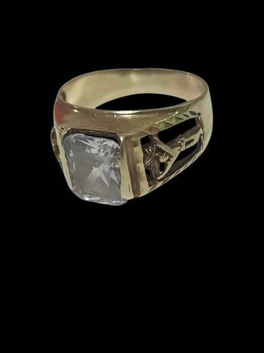Oro anillo con piedra grande 14k 5.3g