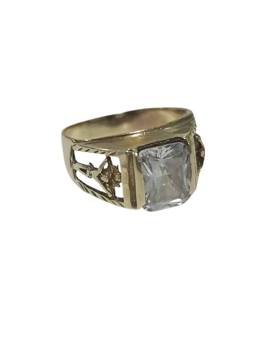 Oro anillo con piedra grande 14k 5.3g
