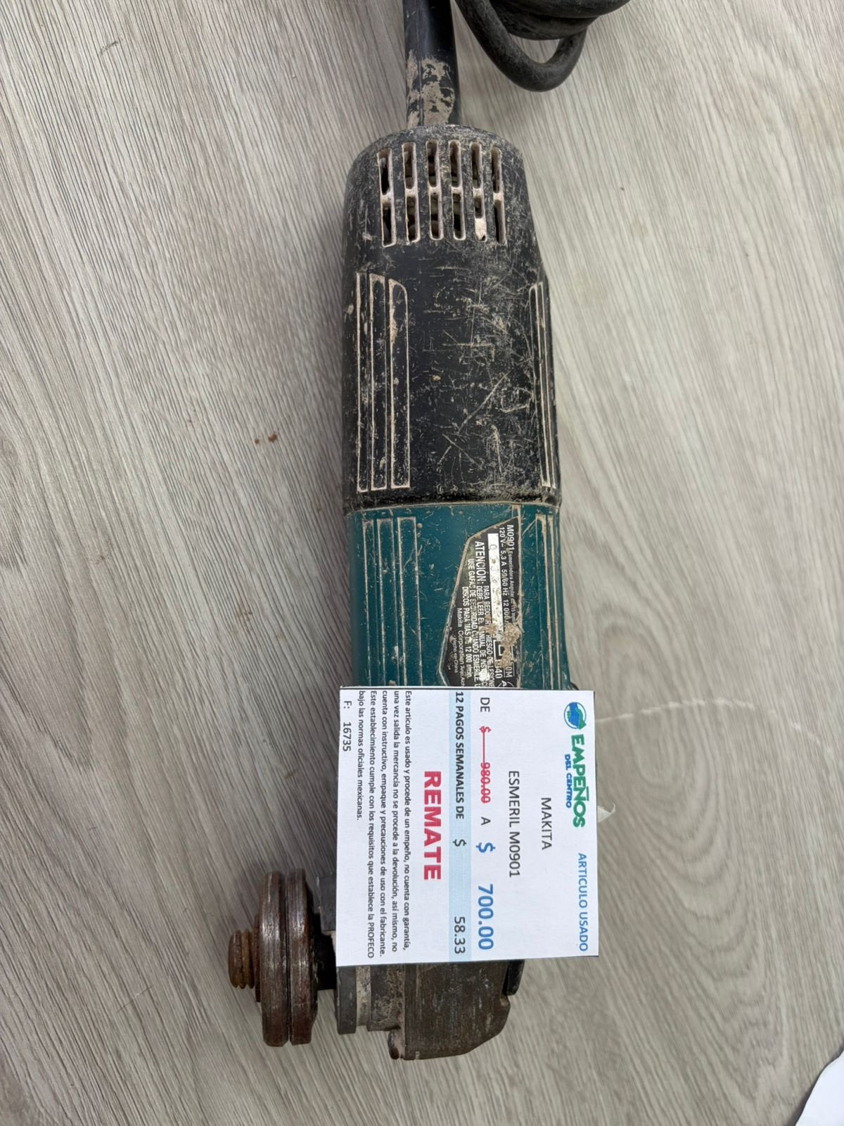 ESMERIL MAKITA M0901