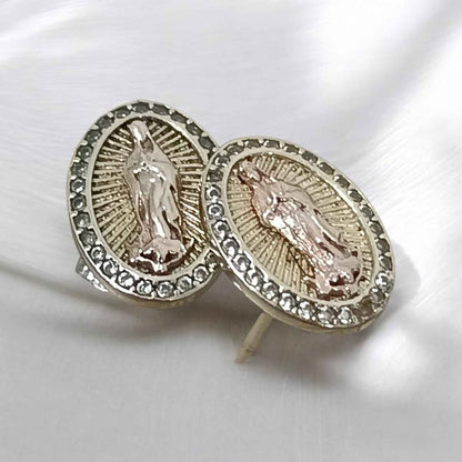 Oro par aretes religiosos 10k 2.9g