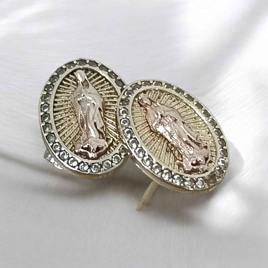 Oro par aretes religiosos 10k 2.9g