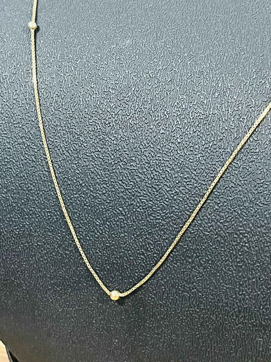 Oro Cadena 2 bolitas 10k 2.8g