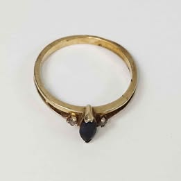 Anillo con sintético 10k p1.8gr