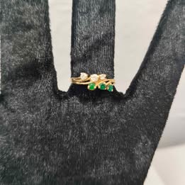Anillo con sintéticos 14k p1.5gr