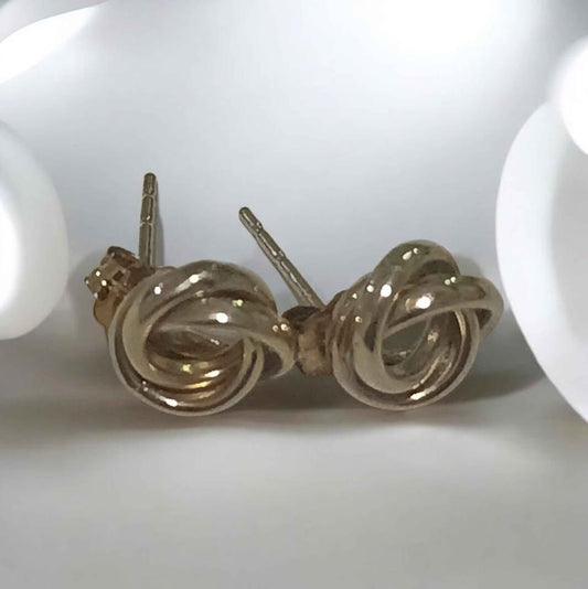Oro Aretes rollito 10k 0.6g