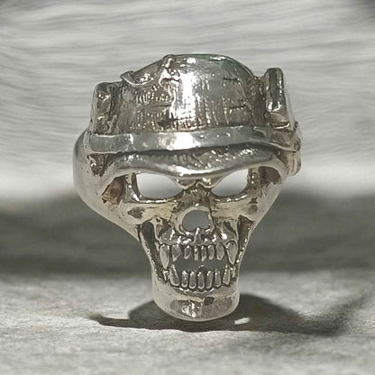 Plata anillo calavera casco .925 11.5g