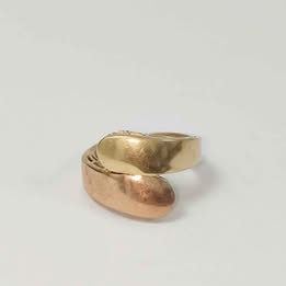 Anillo cruzado 14k p3.9gr