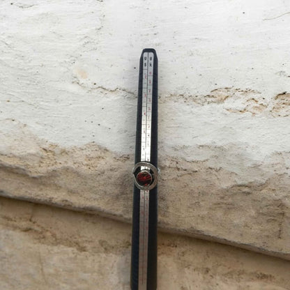 Plata anillo piedra roja .925 5.7g
