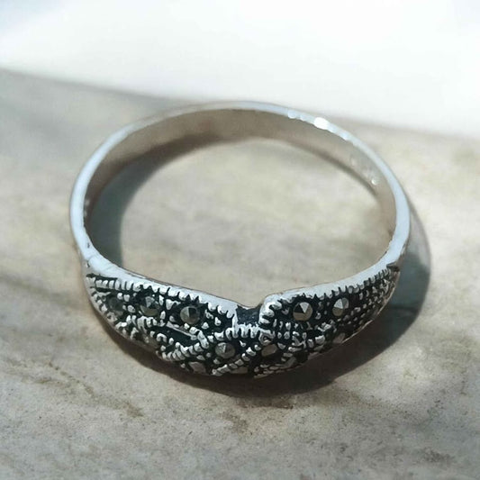 Plata anillo piedras .925 1.6g