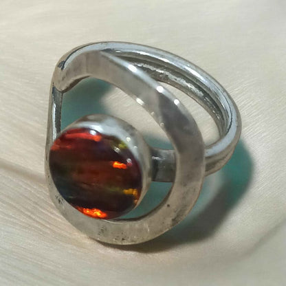 Plata anillo piedra roja .925 5.7g