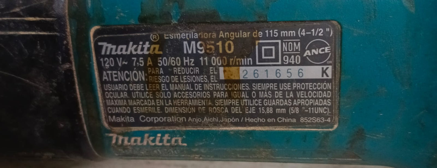 Mini esmeril MAKITA m9510 con disco, usado