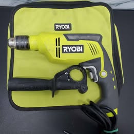 ⚙ TALADRO RYOBI CON VELOCIDADES Y ROTOMARTILLO EN ESTUCHE CON LLAVE