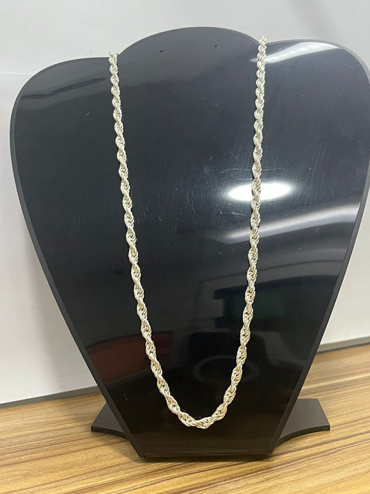 cadena de plata .925 tipo torzal 41gr 30 cm