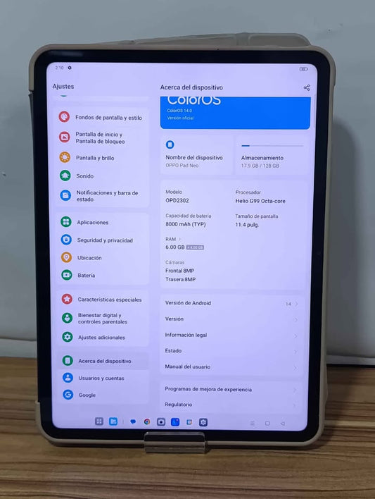Tableta Oppo Pad Neo 6 Ram 128 Gb USADA