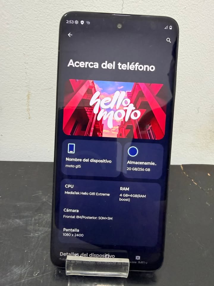 Motorola G15 256gb 4gb ram