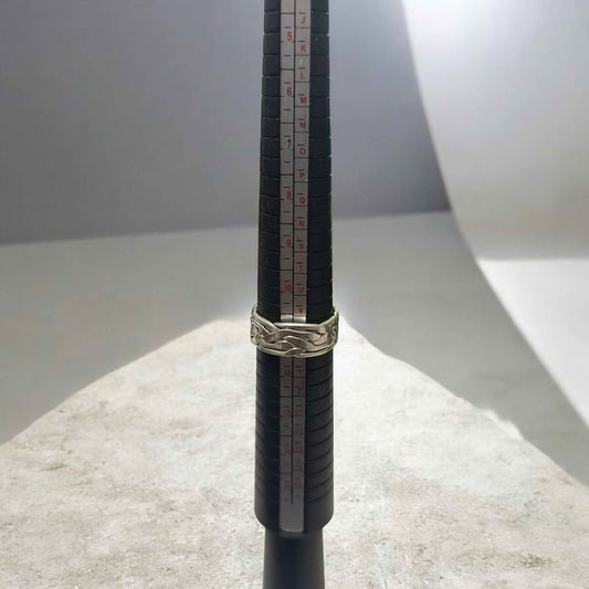 Plata anillo trenzado.925 7.8g
