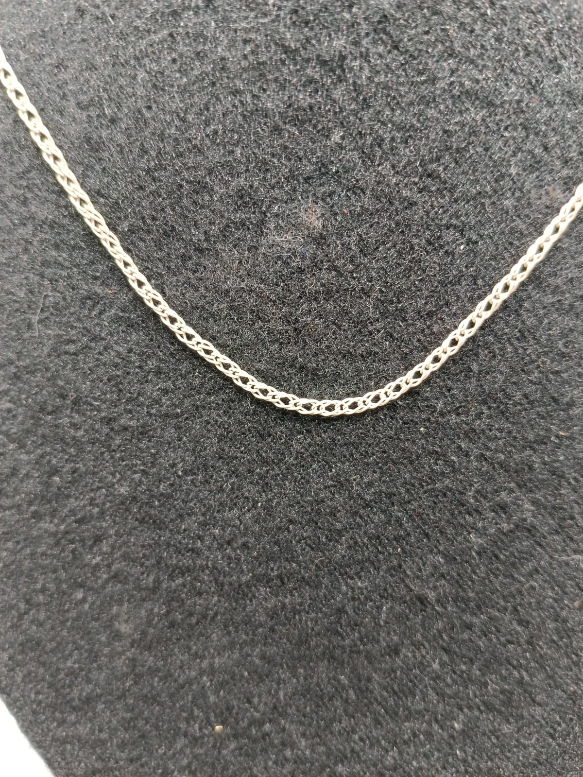 Collar eslabon doble PLATA peso 3.5gr 43cm, usado
