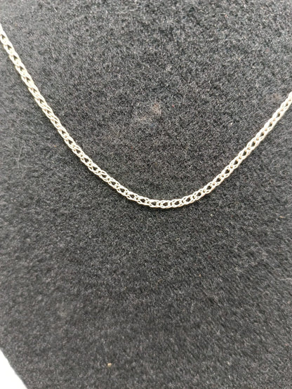 Collar eslabon doble PLATA peso 3.5gr 43cm, usado