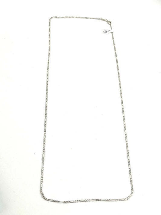 Cadena tejido 3 x 1 delgada 3.5 gr 30 cm baño de plata