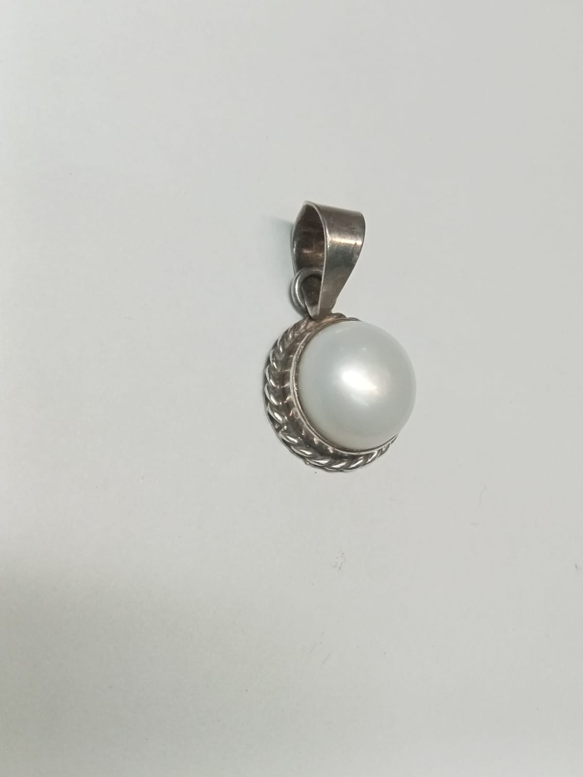 dije de plata - diseño media perla