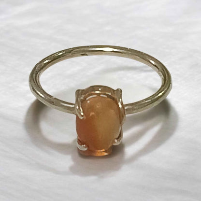 Oro anillo piedra amarilla 10k 1.9g