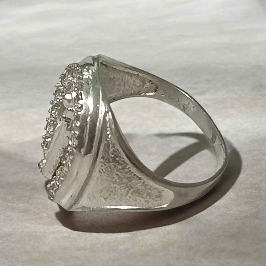Plata anillo san Judas con piedras .925 5.5g
