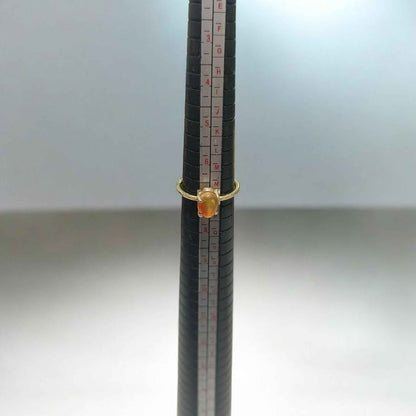Oro anillo piedra amarilla 10k 1.9g
