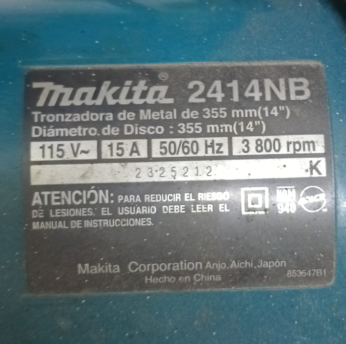 Cortadora de metal MAKITA 2414nb