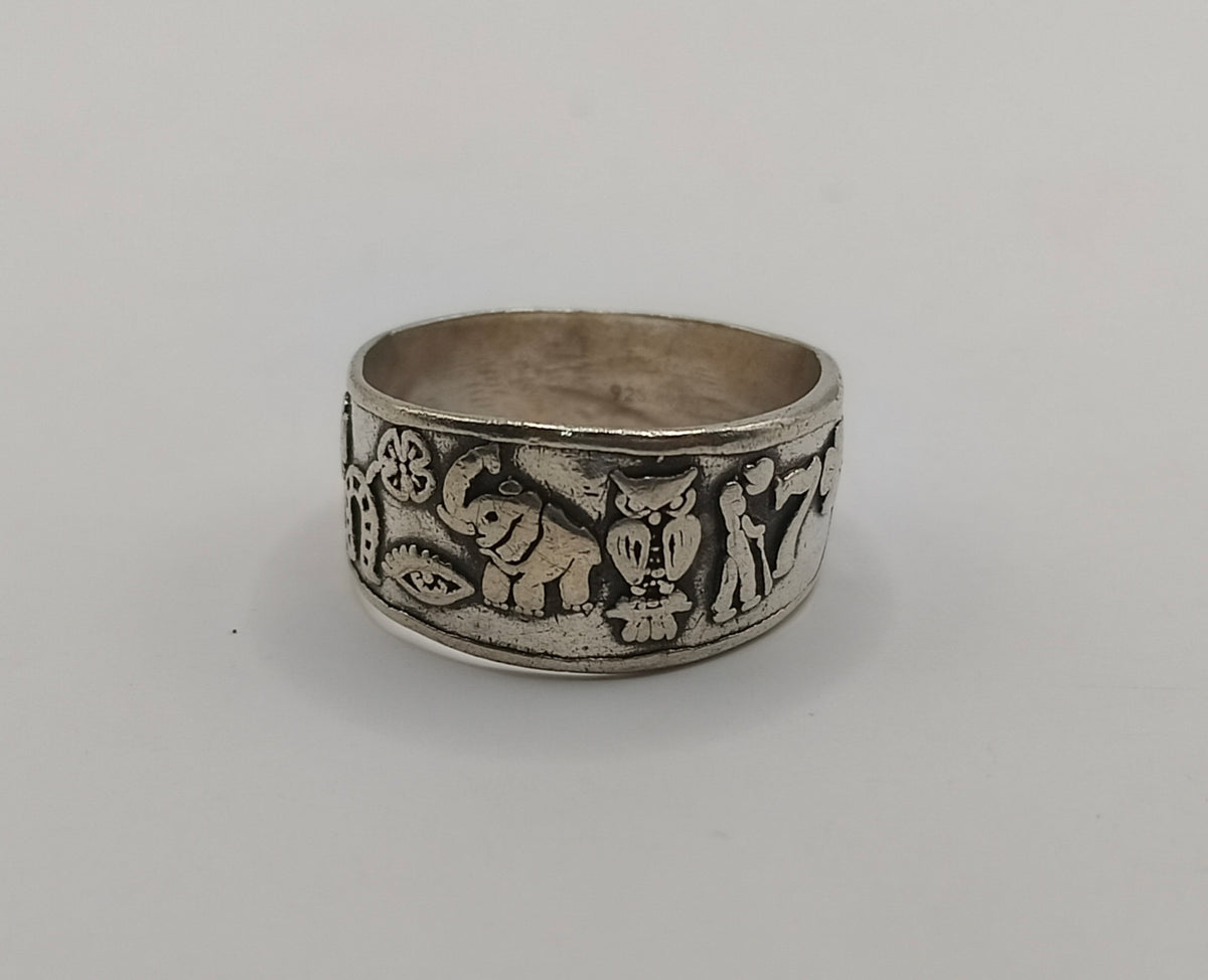 Anillo de la suerte PLATA 925 peso 3.6gr, usado