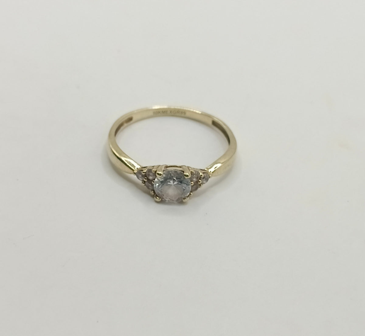 Solitario ORO 10k peso 1.6gr