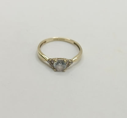 Solitario ORO 10k peso 1.6gr