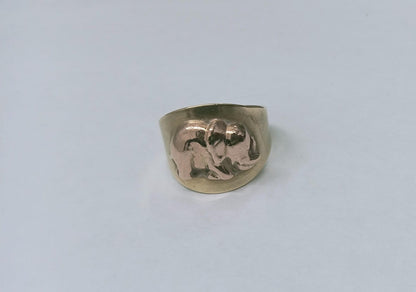 Anillo de Oro 14K con Diseño de Elefante 🐘✨