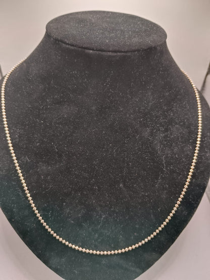 Collar cuentas PLATA 925 peso 6.2gr, usado