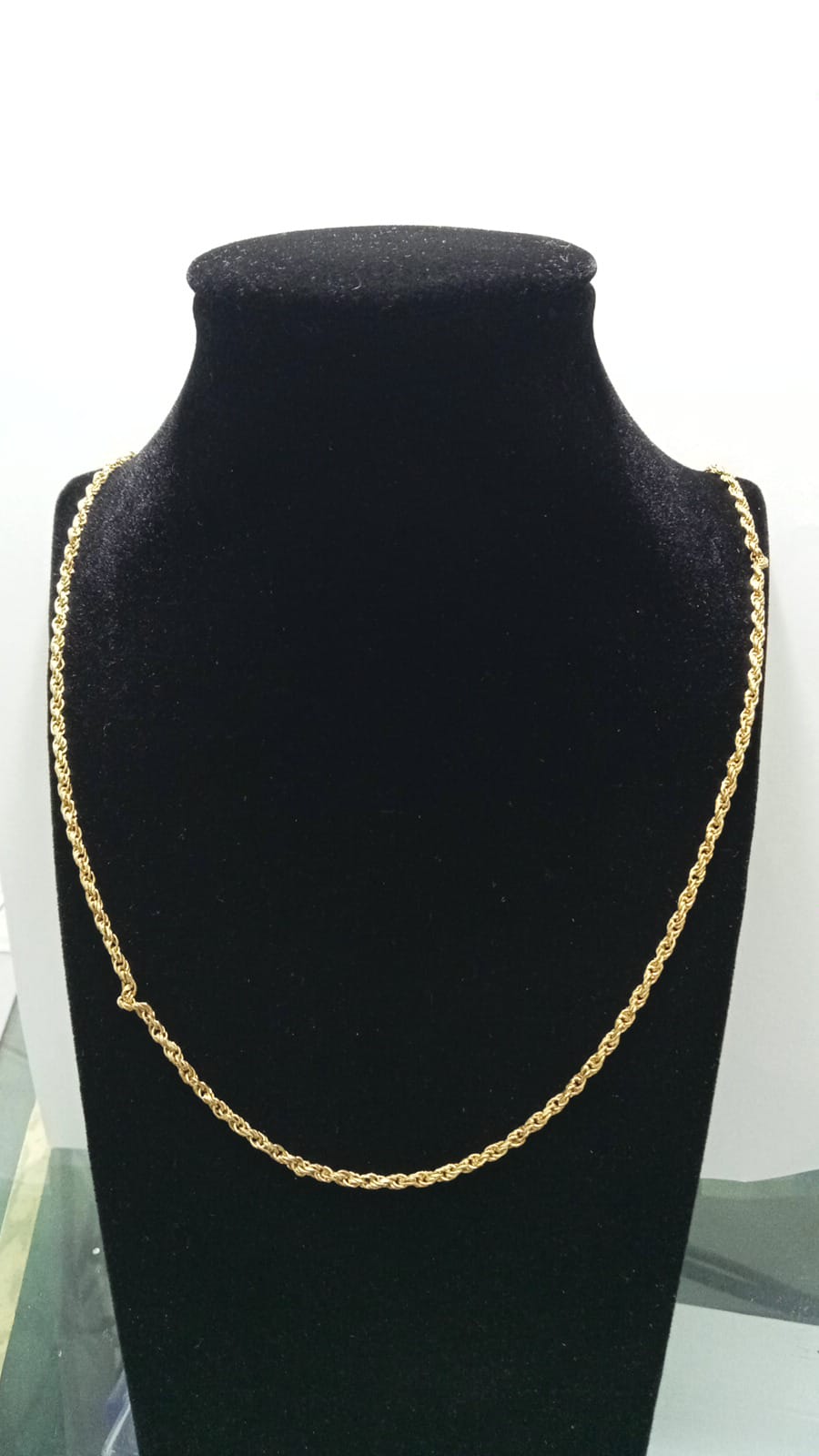 Cadena de oro 10k - Diseño torzal mide 30cm 11gr