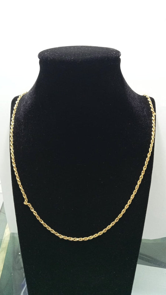 Cadena de oro 10k - Diseño torzal mide 30cm 11gr