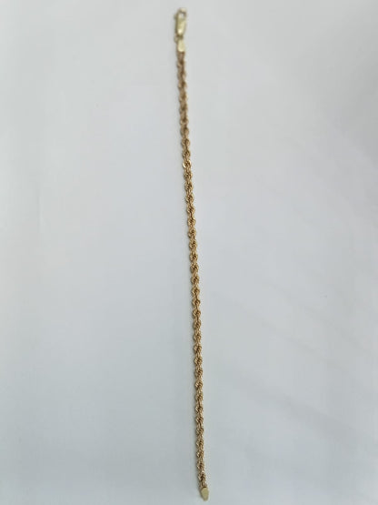 Pulsera Torzal de 14k Mide 21 cm