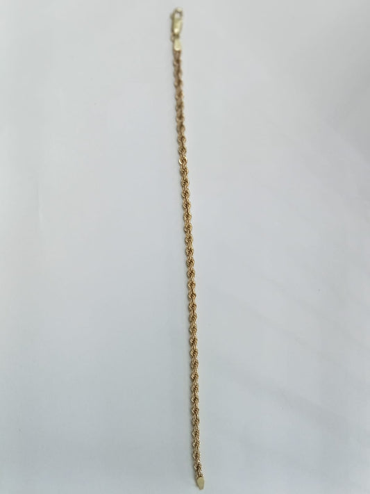 Pulsera Torzal de 14k Mide 21 cm