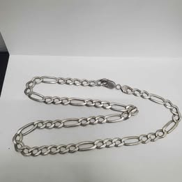 CADENA DE PLATA CON PESO DE 58.50 GRAMOS Y 60 CM DE LONGITUD (DETALLES EN BROCHE)