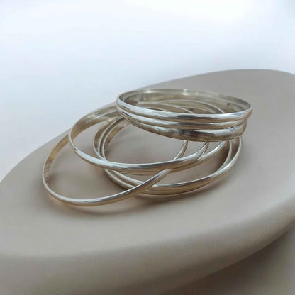Plata ocho pulceras .925 84.10g