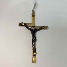 Dije de cruz con cristo 10k p11 9gr