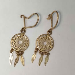 Aretes de atrapasueños 10k p 1.8gr