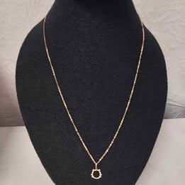 Cadena con dije de gato 10k p2.1 gr
