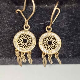 Aretes de atrapasueños 10k p 1.8gr
