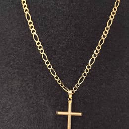 Cadena con dije de cruz 10k p6.7gr