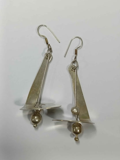 ARETES LARGOS ONDAS .925 12.6g
