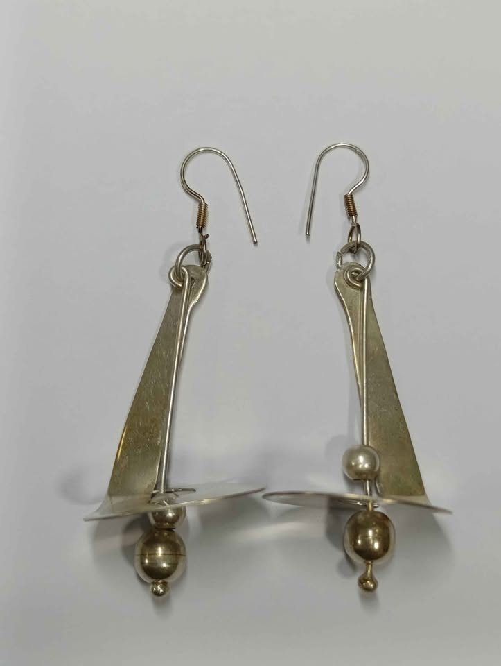 ARETES LARGOS ONDAS .925 12.6g